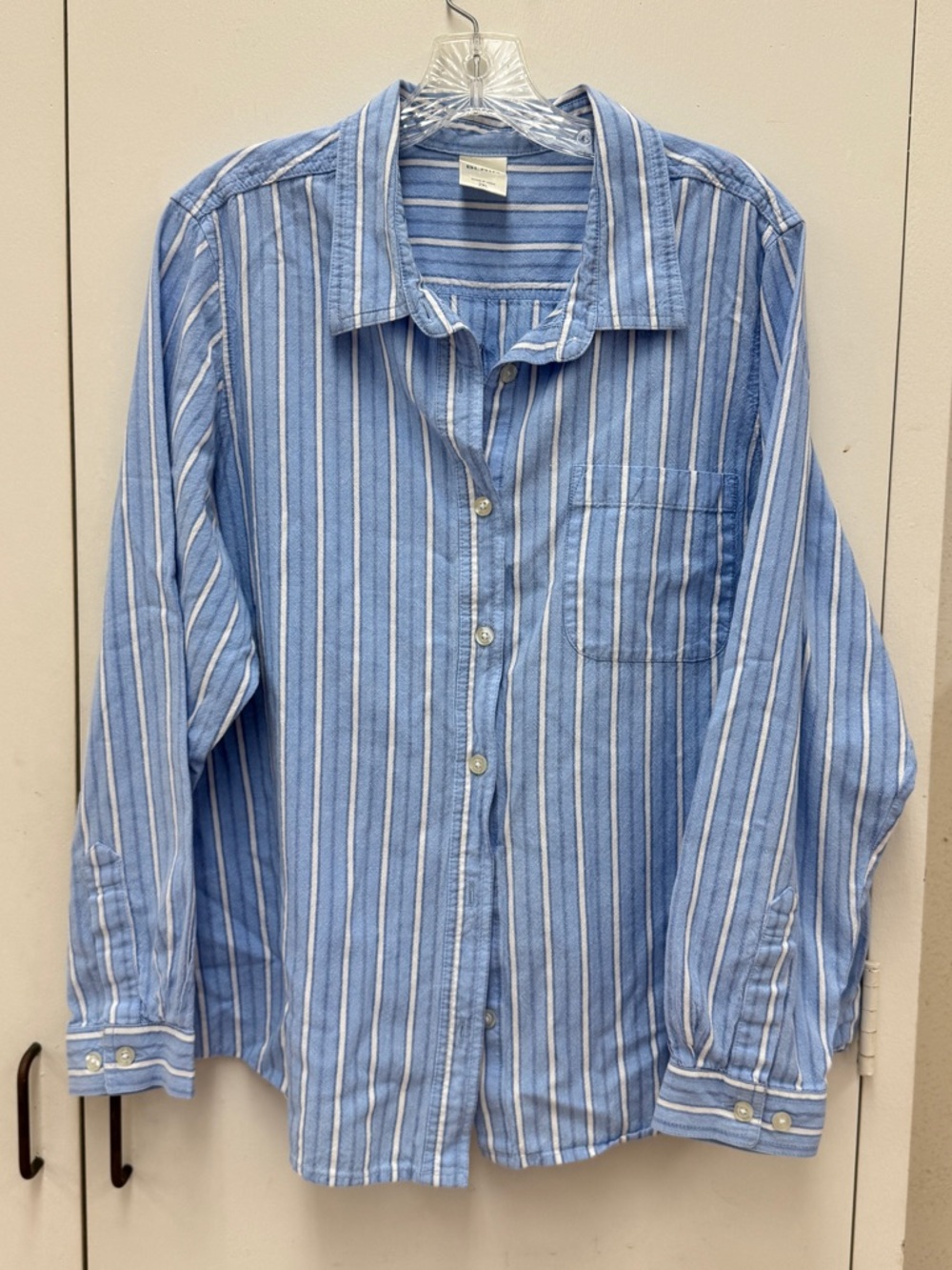 Blair Women’s 100% Cotton Blue and White Striped Shirt 2XLCoastal Preppy Fall